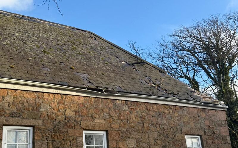 damaged roof