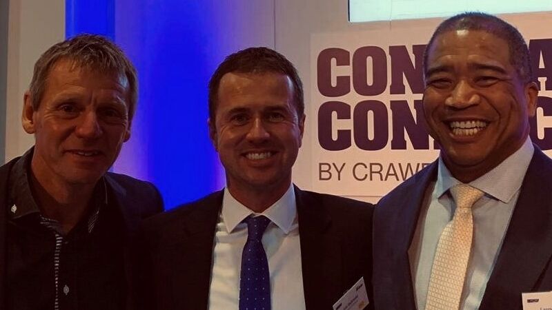 Stuart Pearce, footballer, pictured with Lee Sadowski and Larry Thomas