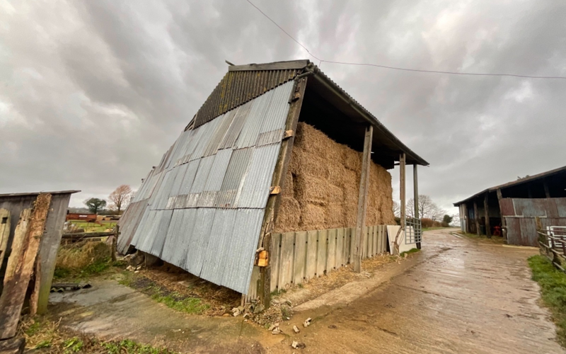 Damage caused by Storm Eunice
