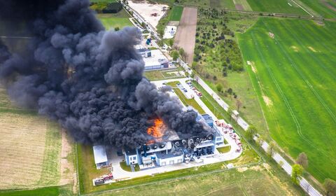 An establishment on fire