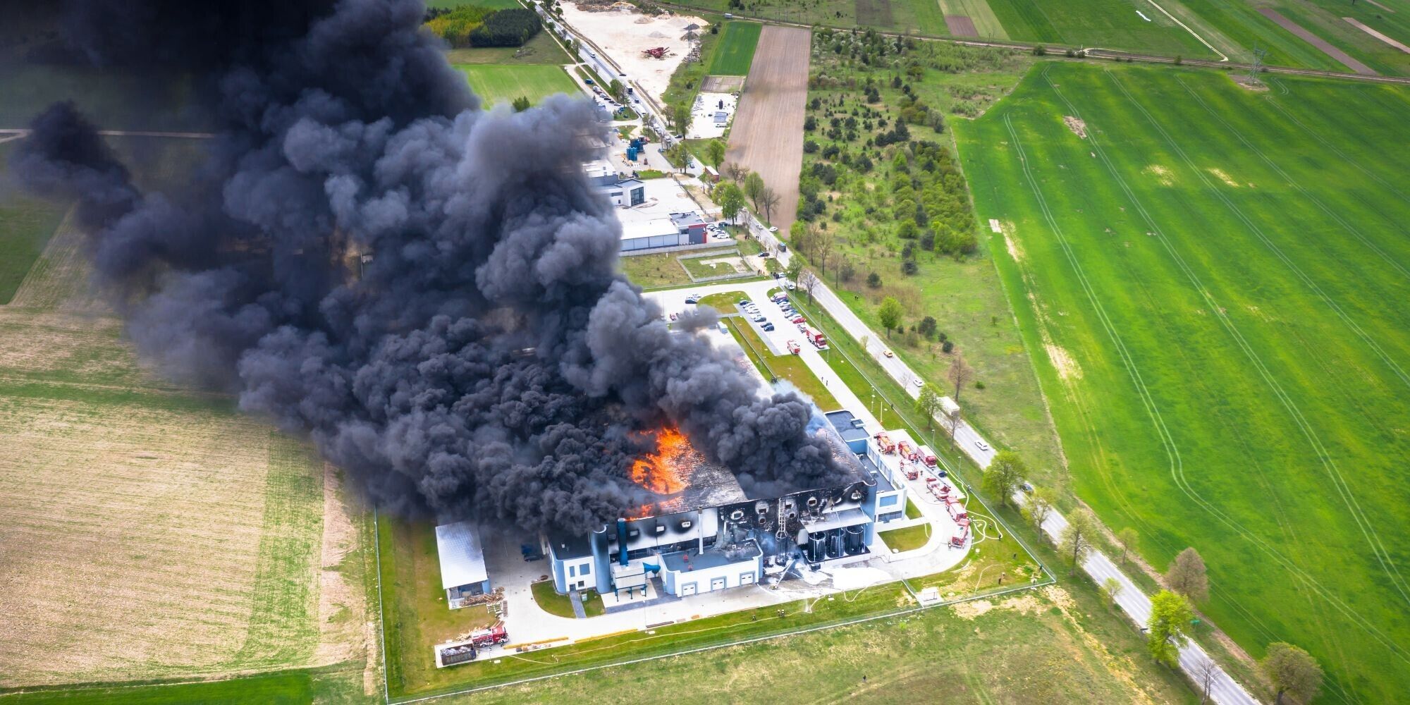 An establishment on fire