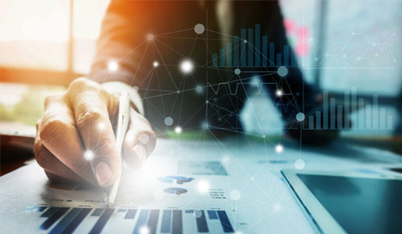 Forensic accountant reviewing accounting documents