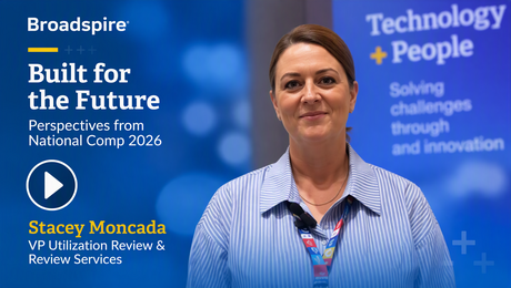 A professional woman stands in front of a blurred background, smiling, with text about her role and the event, National Comp 2026